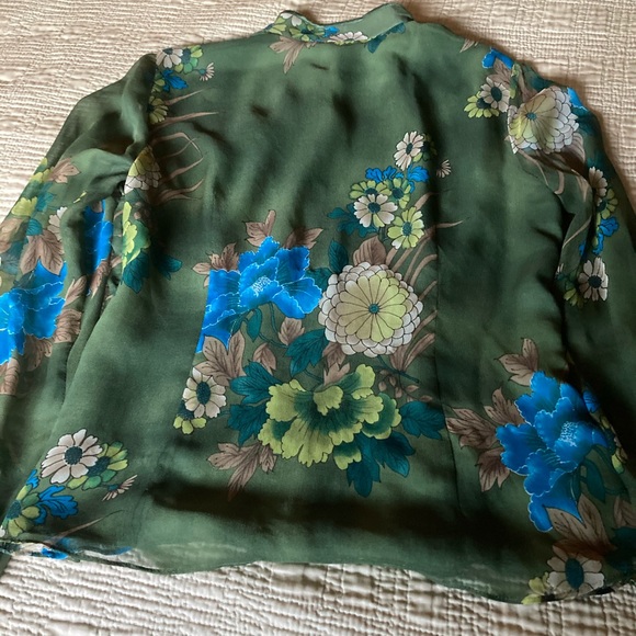 100% silk Edward Petite Mandarin collar shirt - Picture 6 of 6